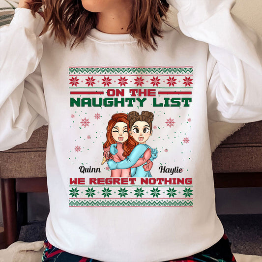 On The Naughty List - Personalized Matching Bestie Sweatshirt