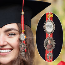 On Your Graduation Day My Heart Is There - Custom Graduation Tassel Photo Charm