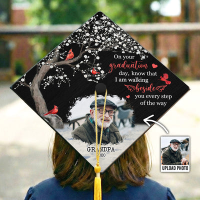 On Your Graduation Day Memorial Custom Photo - Personalized Graduation Cap Topper