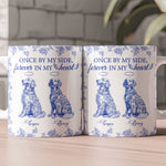 Once By My Side, Forever In My Heart Dog Memorial Toile De Jouy - Personalized Mug