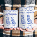 Once By My Side, Forever In My Heart Dog Memorial Toile De Jouy - Personalized Mug