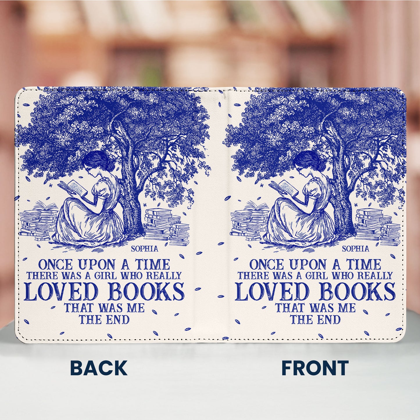 Once Upon A Time Toile De Jouy - Personalized Kindle Paperwhite Case With Stand