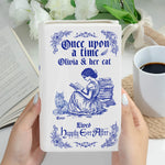 Once Upon A Time, She Lived Happily Ever After - Personalized Ceramic Book Vase