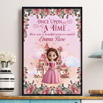 Once Upon A Time, There Was A Beautiful Princess - Personalized Poster