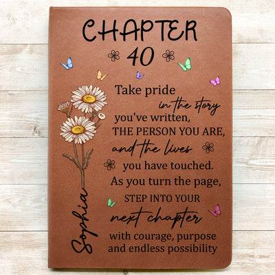 One More Chapter Of Life - Personalized Leather Journal