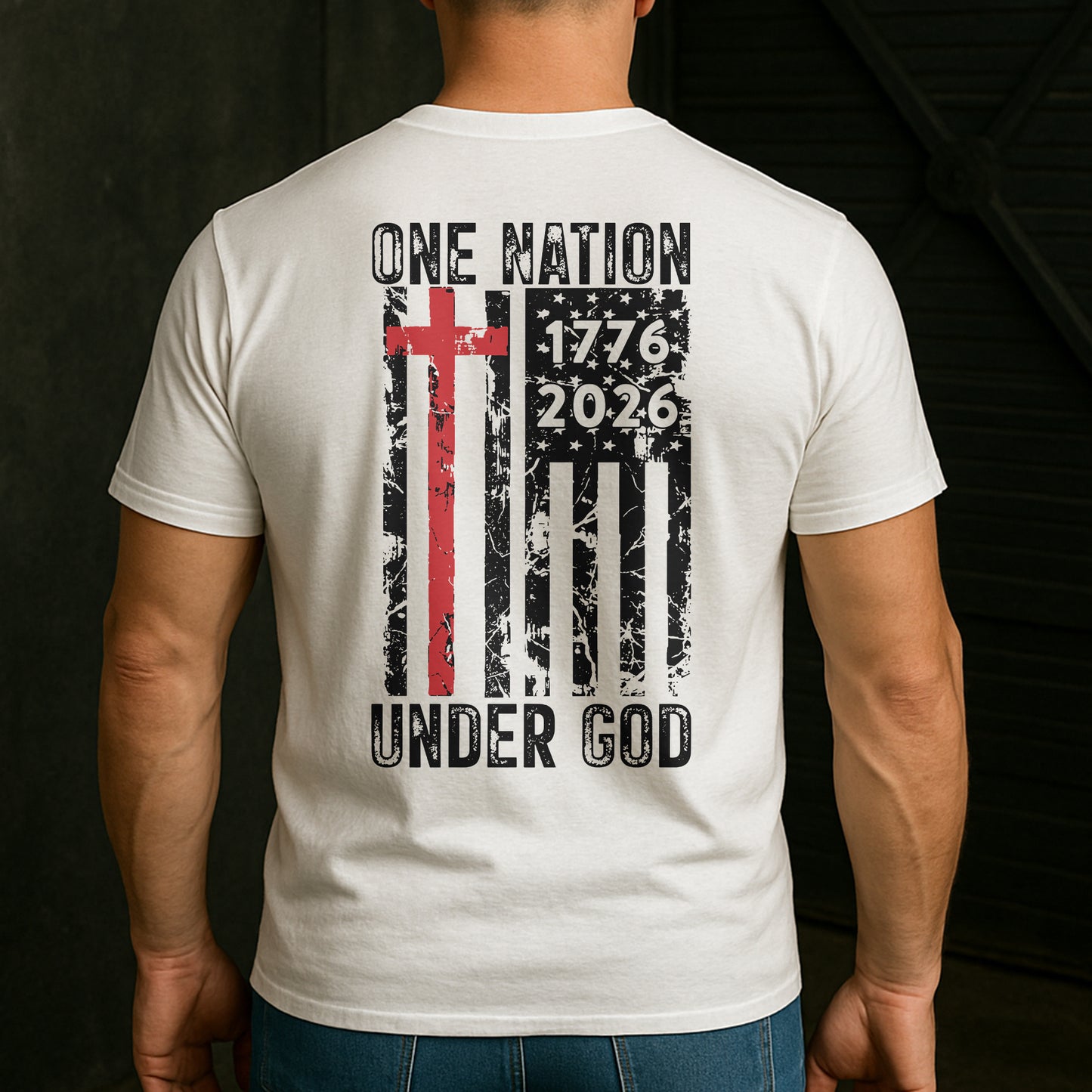 One Nation Under God 250 Years - Back Printed Shirt