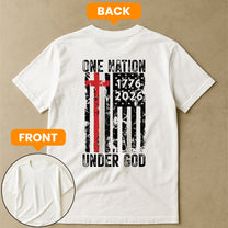 One Nation Under God 250 Years - Back Printed Shirt