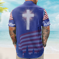 One Nation Under God Christian Patriot Day Hawaiian Shirt  - Custom Hawaiian Shirts