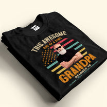 One Of A Kind Grandpa - Personalized Photo Shirt