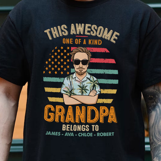One Of A Kind Grandpa - Personalized Shirt