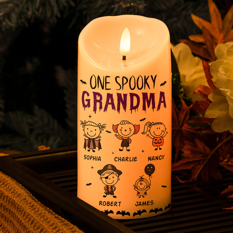 One-Spooky-Grandma-Doodle-Personalized-Candles-1