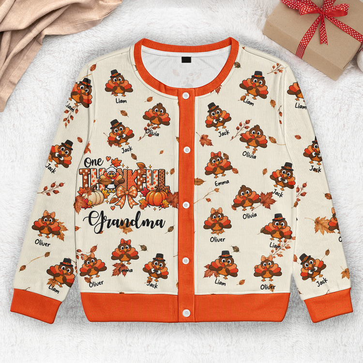 One-Thankful-Grandma-Custom-Grandkids-Turkey-Thanksgiving-Fall-Season-Apparels-Personalized-Cardigan-3