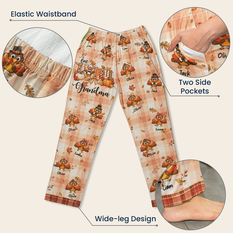 One-Thankful-Grandma-Custom-Grandkids-Turkey-Thanksgiving-Fall-Season-Apparels-Personalized-Lounge-Pants-5