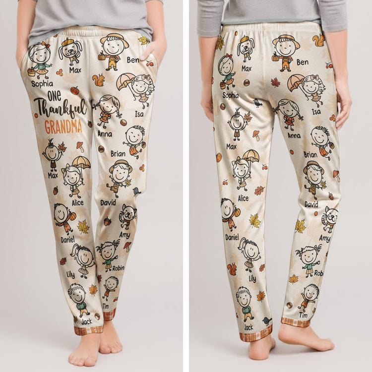 One-Thankful-Grandma-Fall-Vibe-Doodle-Personalized-Lounge-Pants-4