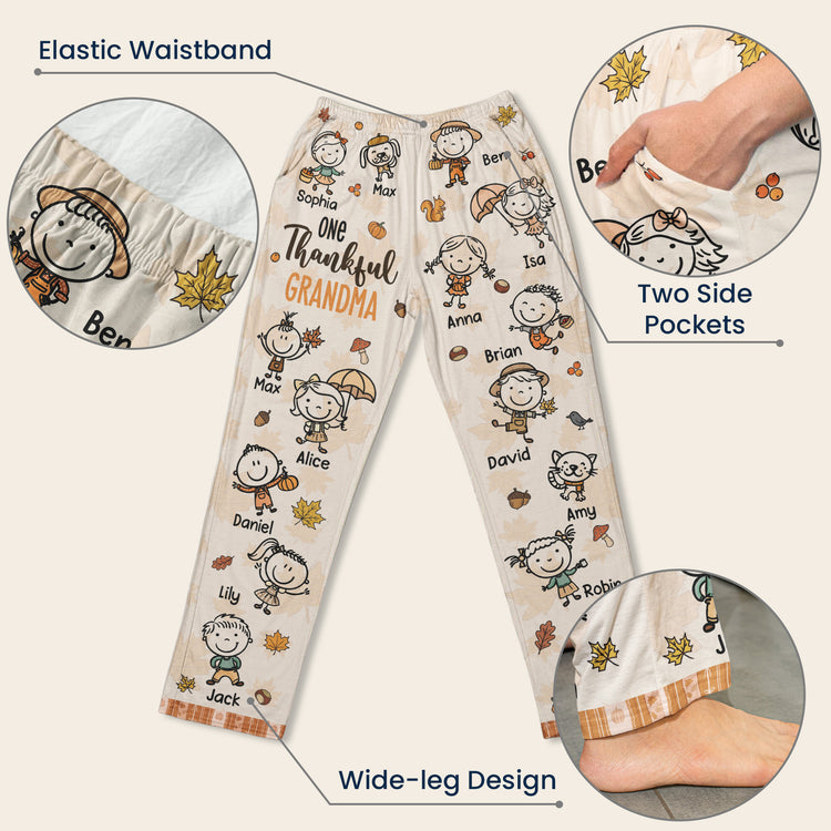 One-Thankful-Grandma-Fall-Vibe-Doodle-Personalized-Lounge-Pants-5