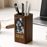 One-Year-Together,-Aniversary-Gift-For-Boyfriend,-For-Him-Personalized-Pen-Holder-With-Clock2