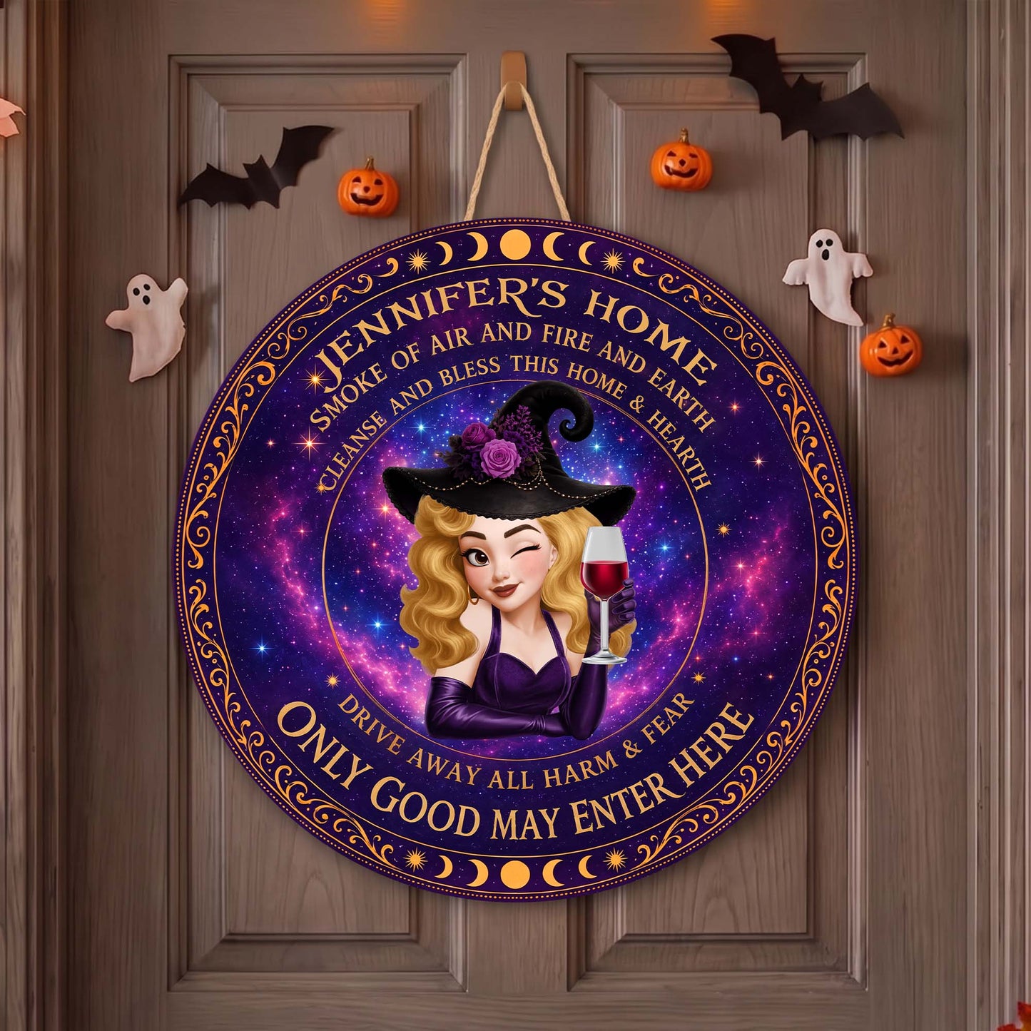Only Good May Enter Here Witch Home Room Decor - Personalized Wood Sign