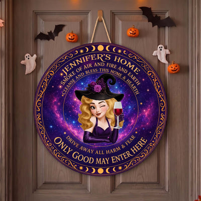 Only Good May Enter Here Witch Home Room Decor - Personalized Wood Sign