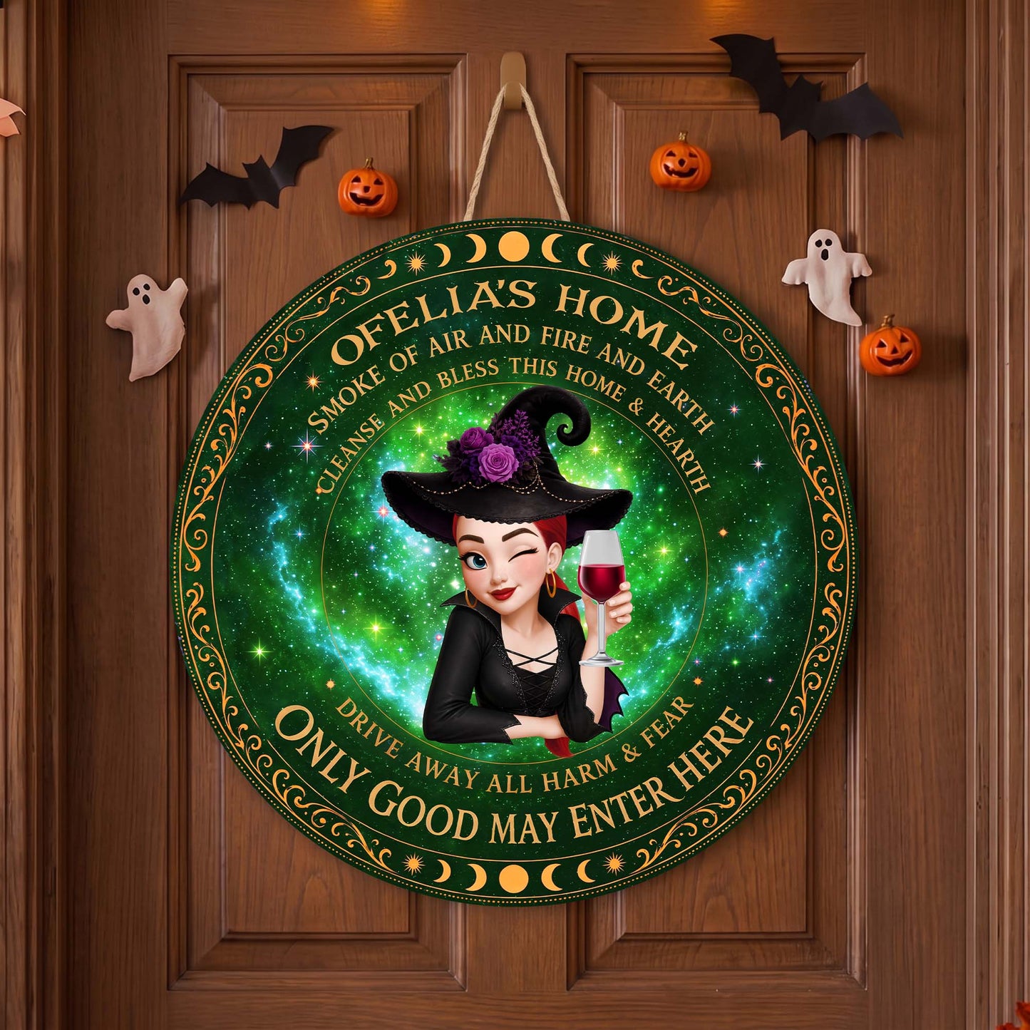 Only Good May Enter Here Witch Home Room Decor - Personalized Wood Sign