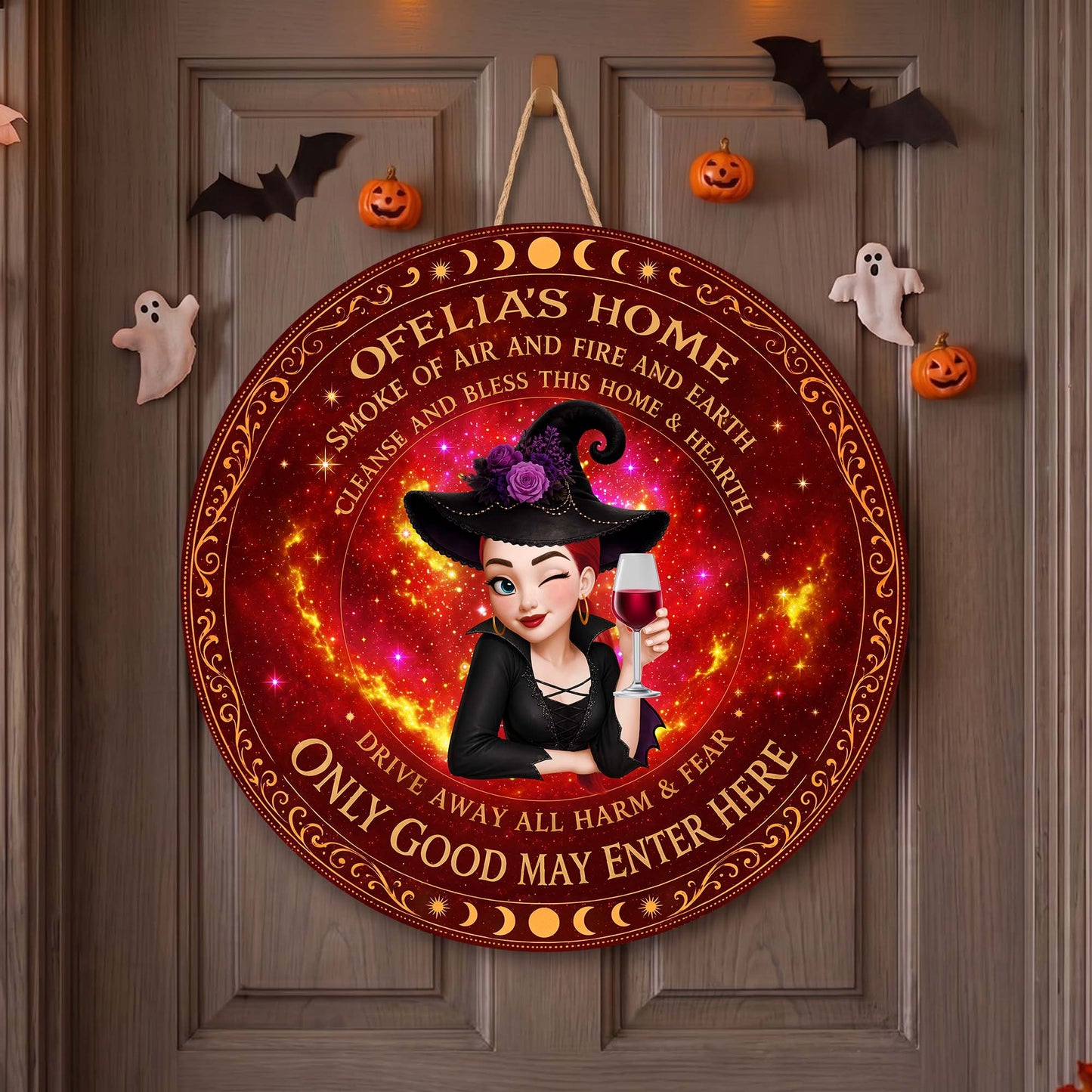 Only Good May Enter Here Witch Home Room Decor - Personalized Wood Sign