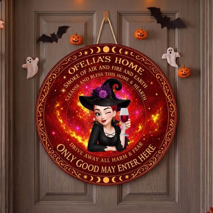 Only Good May Enter Here Witch Home Room Decor - Personalized Wood Sign