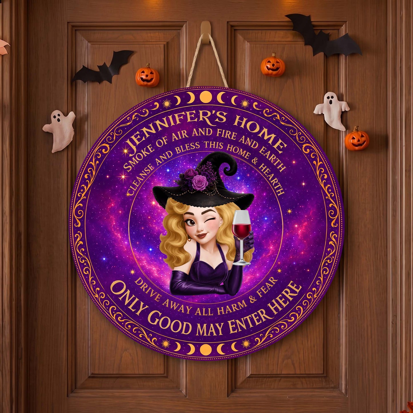 Only Good May Enter Here Witch Home Room Decor - Personalized Wood Sign