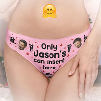 Only He Can Insert Here - Personalized Photo Women's Low-Waisted Brief