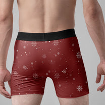 Only Her Can Jingle These Bells - Personalized Photo Men's Boxer Briefs