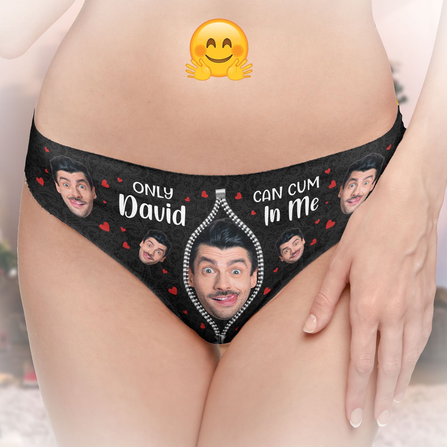 Only My Husband, Boyfriend Can Cum In Me - Personalized Photo Women's Low-Waisted Brief