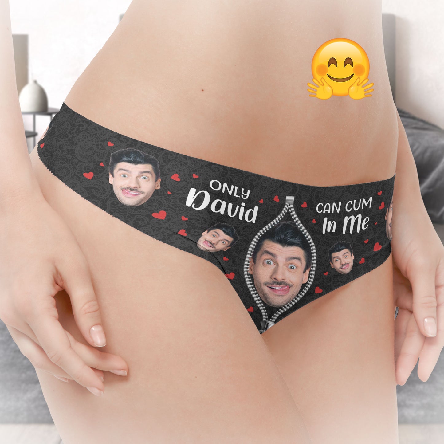 Only My Husband, Boyfriend Can Cum In Me - Personalized Photo Women's Low-Waisted Brief