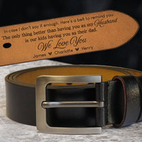 Only Thing Better Than Having You As Husband - Personalized Engraved Leather Belt