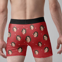Only Wife Can Play With My Balls - Personalized Photo Men's Boxer Briefs