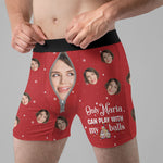 Only Wife Can Play With My Balls - Personalized Photo Men's Boxer Briefs - Gift For Husband