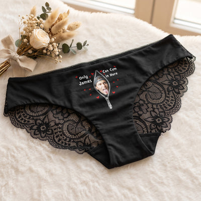Only He Can Insert Here - Spicy Gifts To Surprise Him, Upload His Funny Face - Personalized Panty