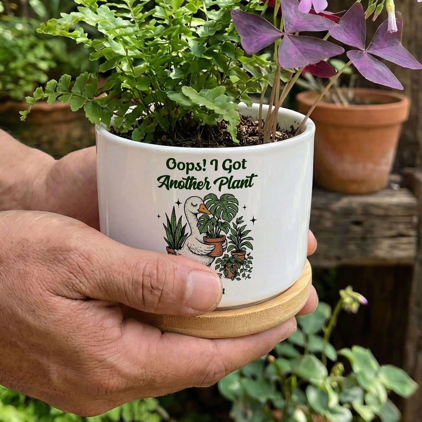Oops! I Got Another Plant - Personalized Ceramic Plant Pot