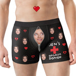 Orgasm Donor - Personalized Photo Men's Boxer Briefs