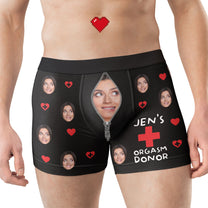 Orgasm Donor - Personalized Photo Men's Boxer Briefs