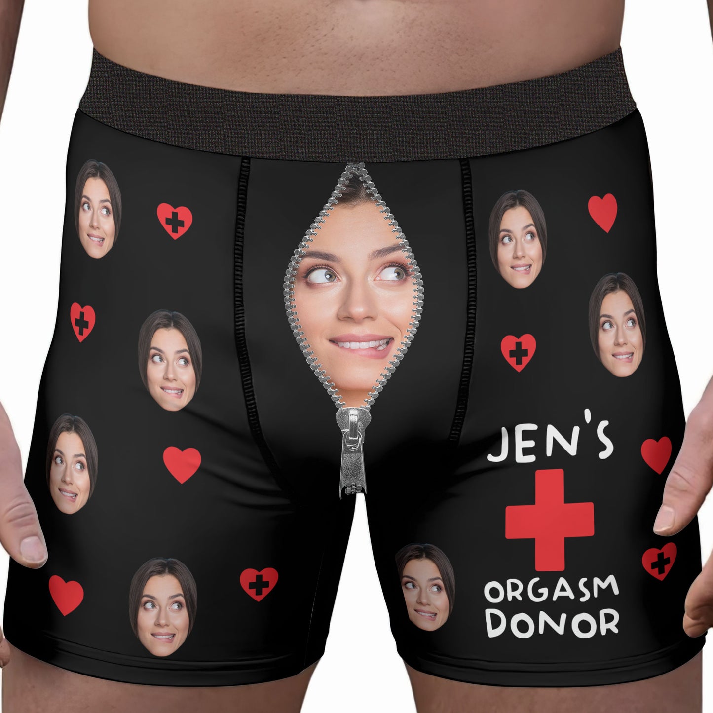 Orgasm Donor - Personalized Photo Men's Boxer Briefs