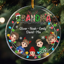 Ornament Gifts For Grandma Claus - Personalized Acrylic Ornament