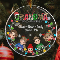 Ornament Gifts For Grandma Claus - Personalized Acrylic Ornament