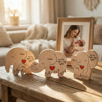 Our 1st Mother's Day Together - Elephant Mom & Baby - Floral Style - Personalized Puzzle