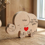 Our 1st Mother's Day Together - Elephant Mom & Baby - Floral Style - Personalized Puzzle