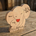 Our 1st Mother's Day Together - Elephant Mom & Baby - Floral Style - Personalized Puzzle