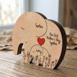 Our 1st Mother's Day Together - Elephant Mom & Baby - Floral Style - Personalized Puzzle
