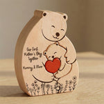 Our 1st Mother's Day Together - Mama Bear Mom & Baby Cub - Floral Style - Personalized Puzzle