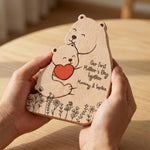 Our 1st Mother's Day Together - Mama Bear Mom & Baby Cub - Floral Style - Personalized Puzzle