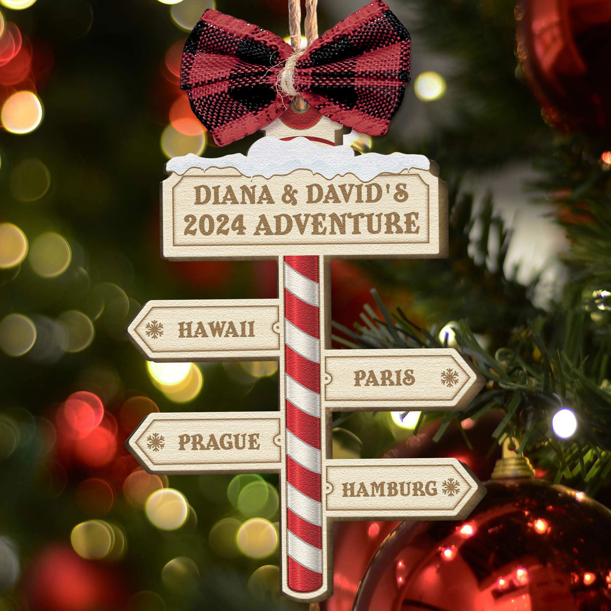 Our Adventure 2024 - Personalized Wooden Ornament