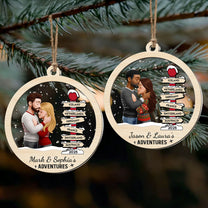 Our Adventures - Personalized Wood And Acrylic Ornament