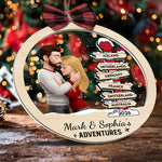 Our Adventures - Personalized Wood And Acrylic Ornament
