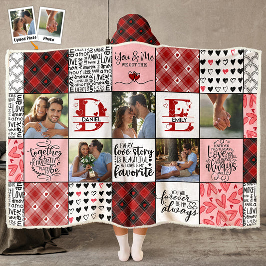 Our Beautiful Love Story - Personalized Photo Wearable Blanket Hoodie